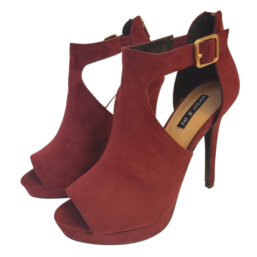 Parker & Sky Purple Open Toes Platform High-Heels Size 7 Women Shoes